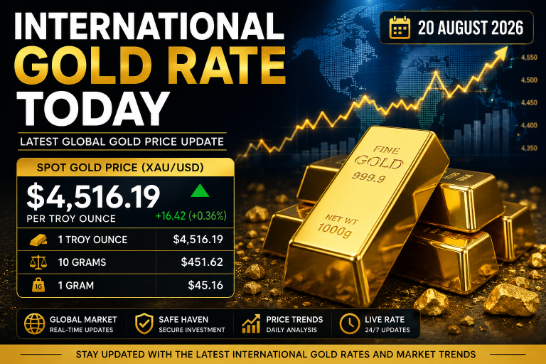 International Gold Rate Today – Latest Global Gold Price Update